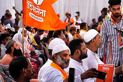 UBT Sena supporters at LS election rally